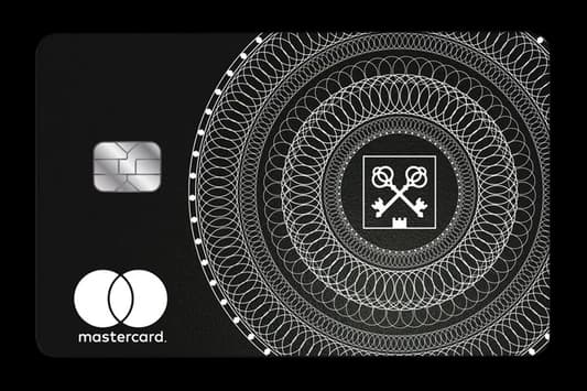 Crossed Keys metal card design