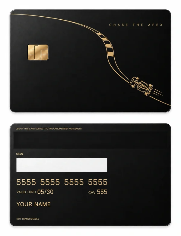 Apex Line — Matte black brass with gold engraving