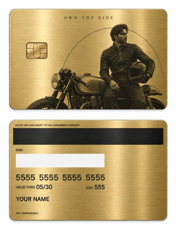 Own The Ride — Brushed gold stainless steel with black engraving