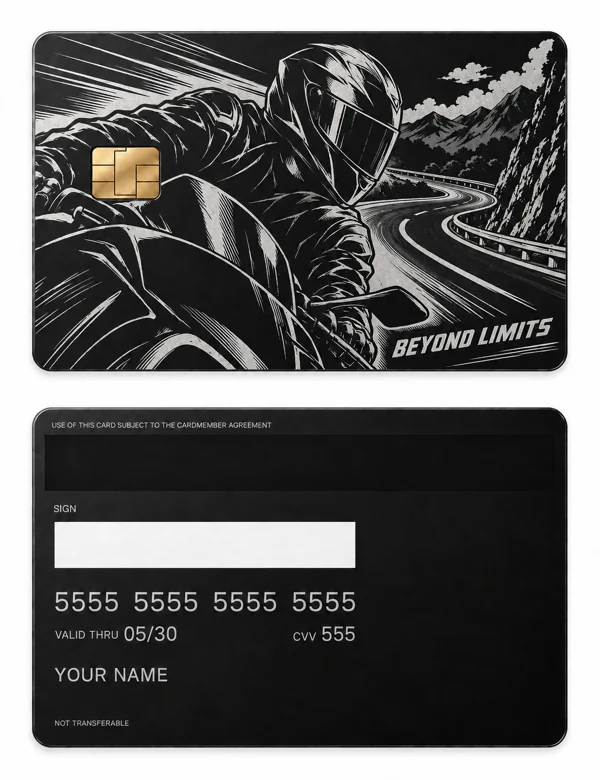 Beyond Limits — Matte black stainless steel with silver engraving